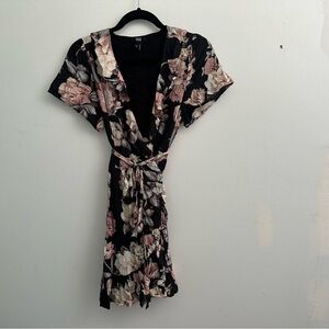 Paige floral wrap dress